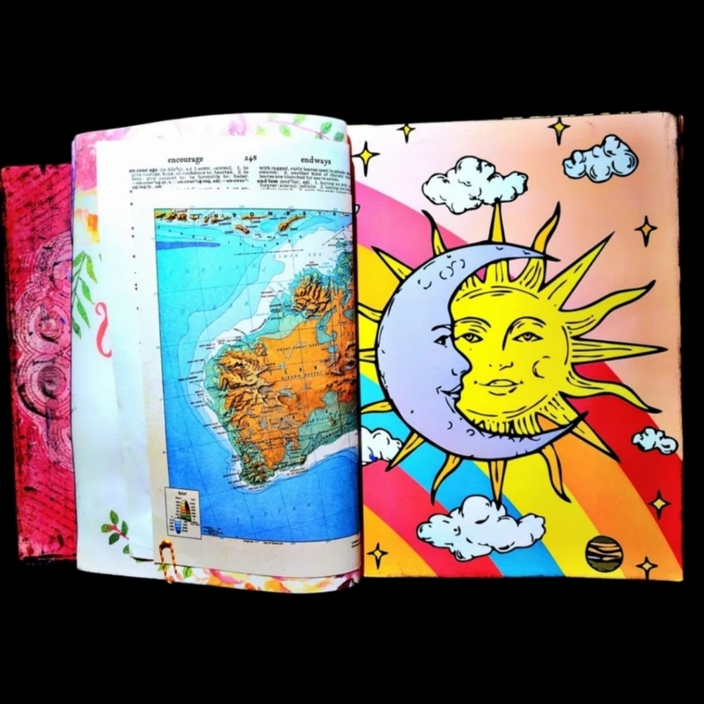 Junk Journal Glowing Goddess Large Embellished Handmade Book Mixed Media Art - Picture 4 of 12